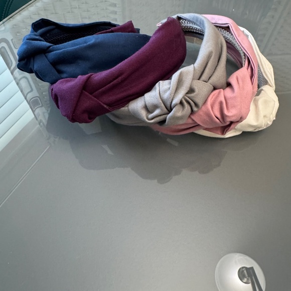 Lot of 5, custom, handmade, knotted, solid colored headbands - Picture 5 of 9